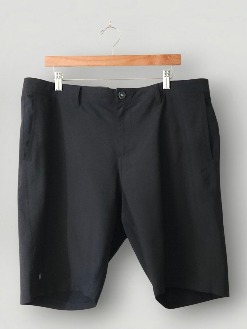 LinkSoul Men's 38 Navy Golf Shorts Flat Front Stretch Performance Flap Pocket